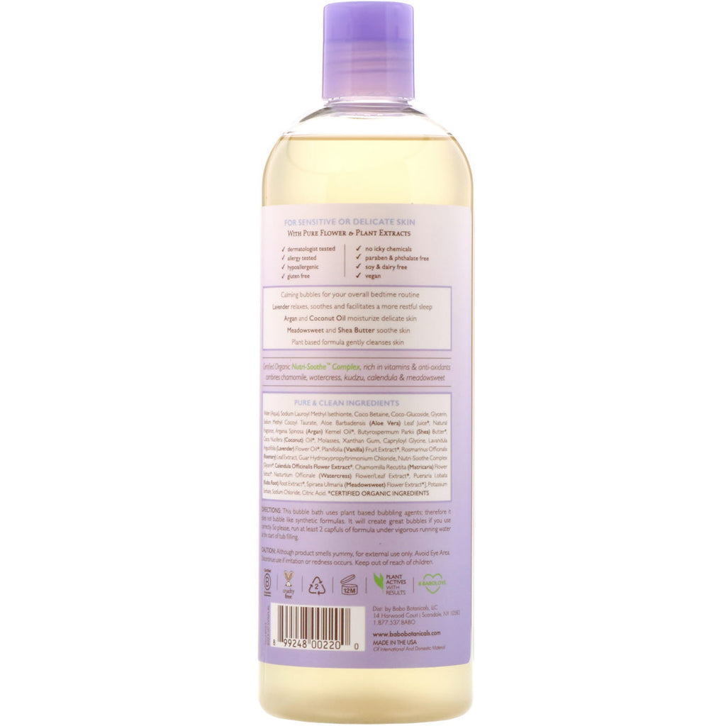 Babo Botanicals, Calming Shampoo, Bubble Bath & Wash, Lavender & Meadowsweet, 15 fl oz (450 ml)