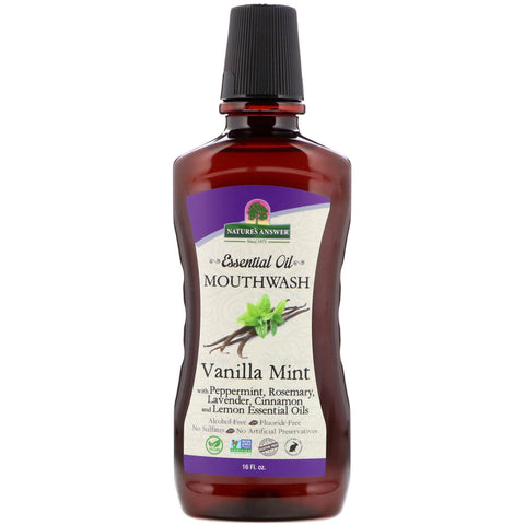 Nature's Answer, Essential Oil Mouthwash, Vanilla Mint, 16 fl oz