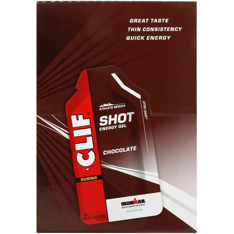 Clif Bar, Shot Energy Gel, Chocolate, 24 Packets, 1.20 oz (34 g) Each