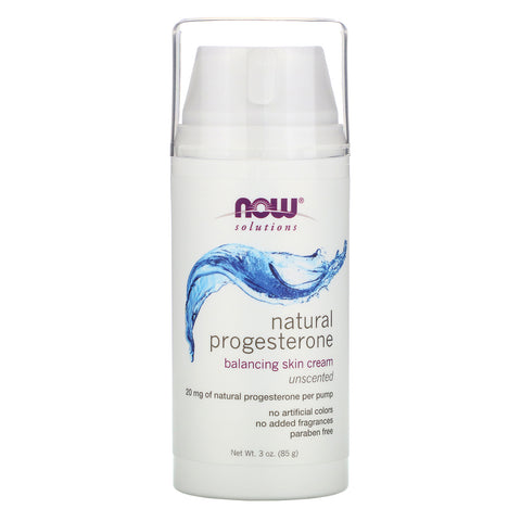 Now Foods, Natural Progesterone, Liposomal Skin Cream, Unscented, 3 oz (85 g)