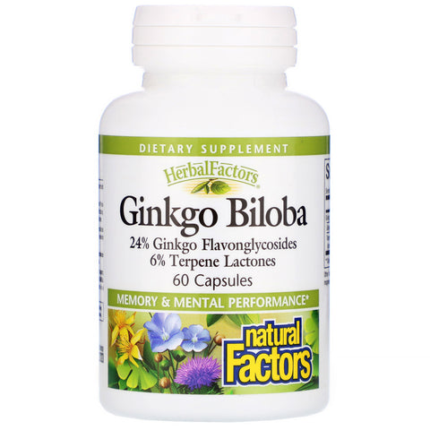 Natural Factors, Ginkgo Biloba, 60 Capsules