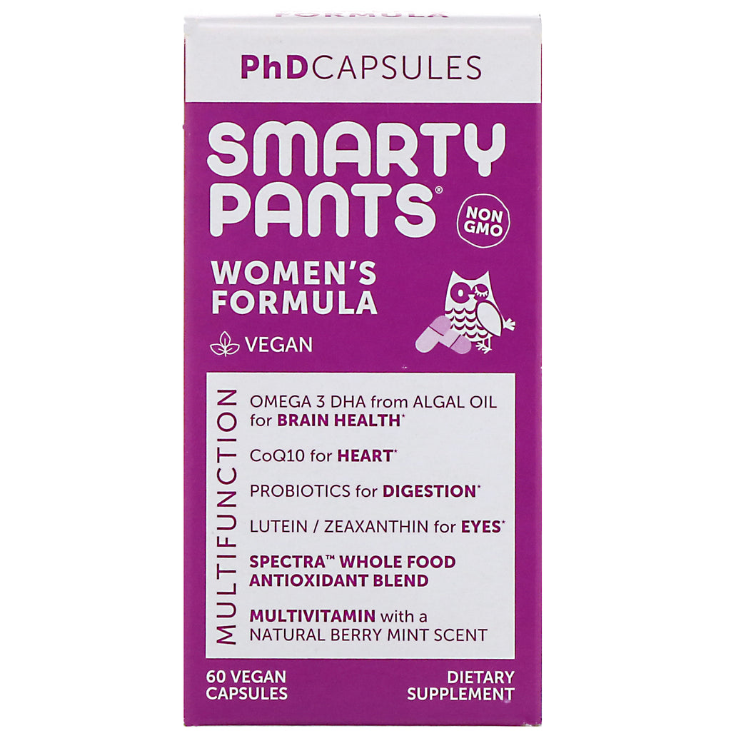 SmartyPants, PhD Capsules, Women's Formula, 60 Vegan Capsules