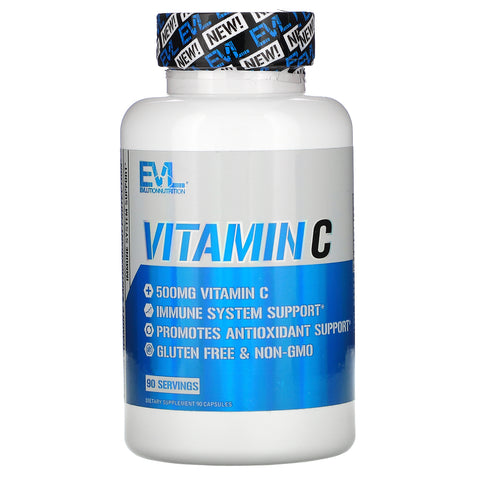 EVLution Nutrition, Vitamin C, 500 mg, 90 Capsules