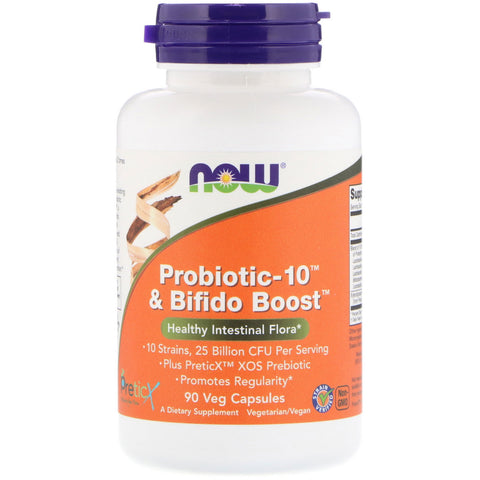 Now Foods, Probiotic-10 & Bifido Boost, 25 Billion, 90 Veg Capsules