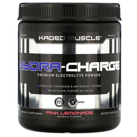 Kaged Muscle, Hydra-Charge, Premium Electrolyte Powder, Pink Lemonade, 9.73 oz (276 g)