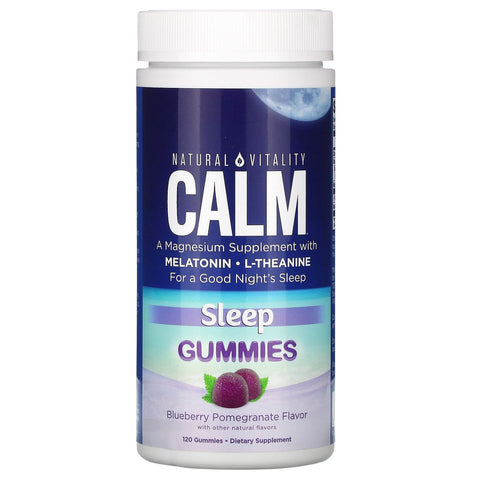 Natural Vitality, CALM, Sleep, Blueberry Pomegranate , 120 Gummies