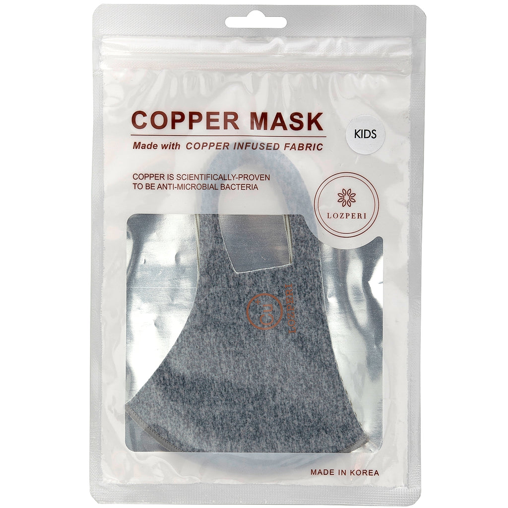 Lozperi, Copper Mask, Kids, Gray, 1 Count