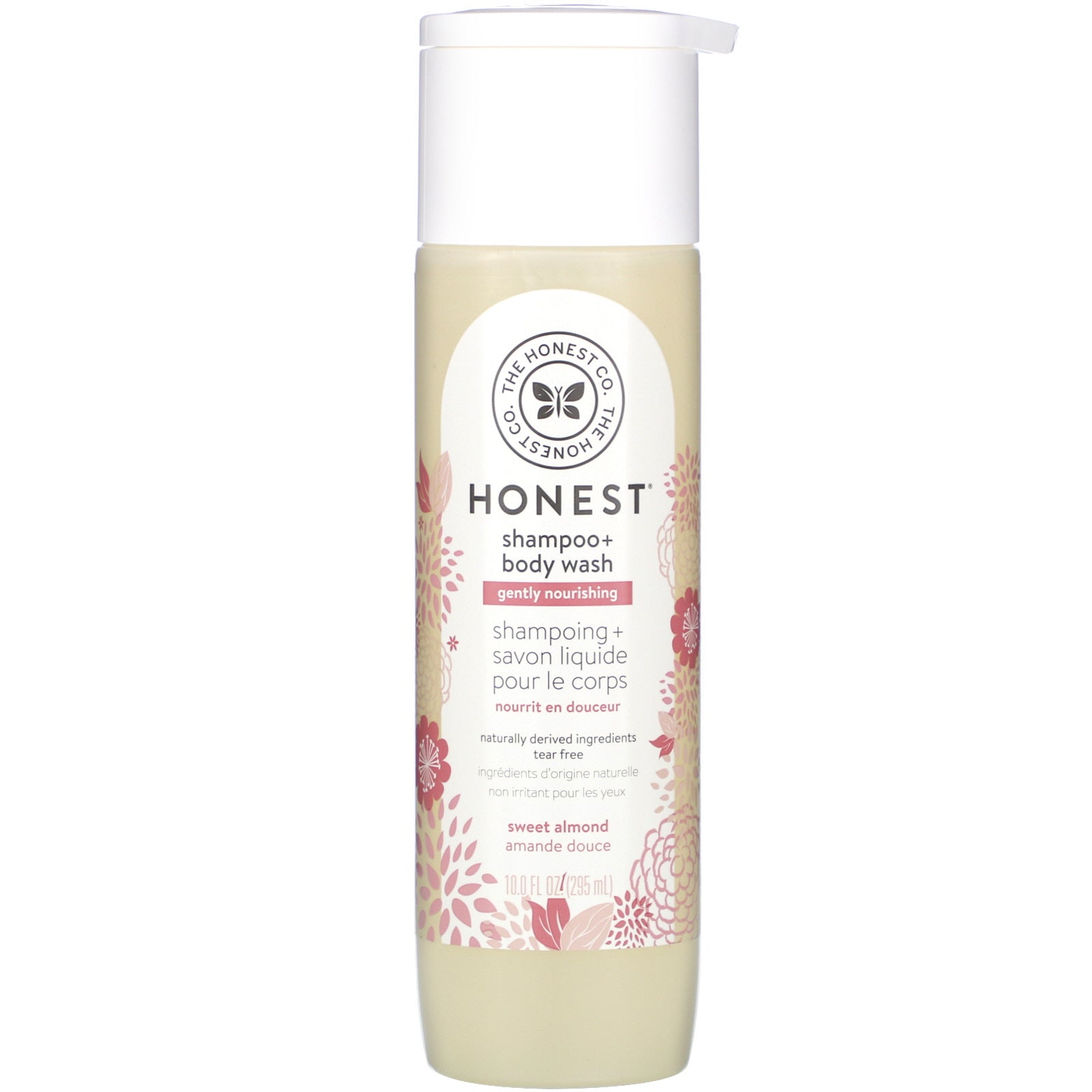 The Honest Company, Gently Nourishing Shampoo + Body Wash, Sweet Almond, 10.0 fl oz (295 ml)