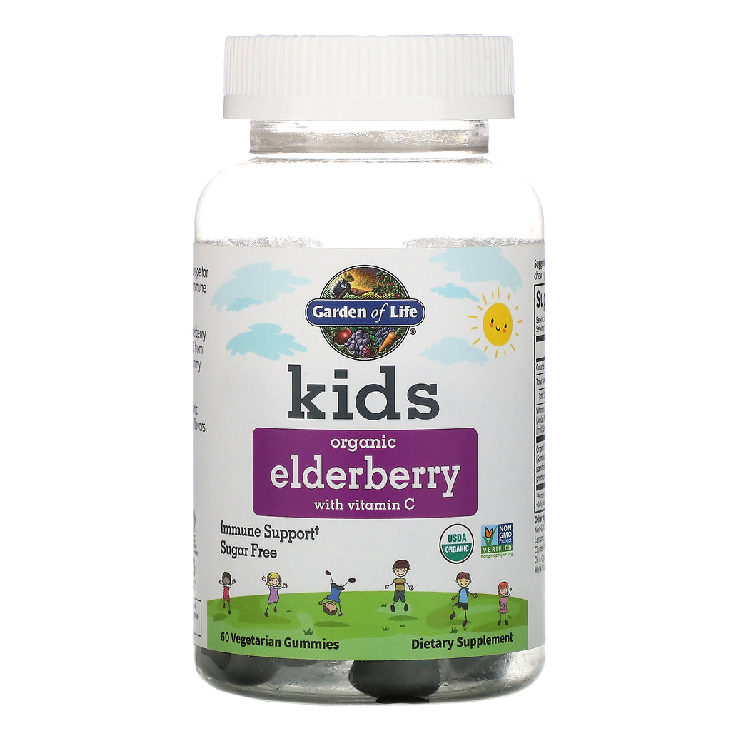Garden of Life, Kids, Organic Elderberry with Vitamin C, 60 Vegetarian Gummies