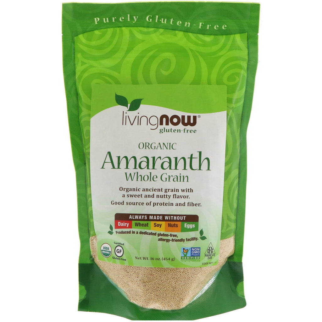 Now Foods, Organic Amaranth, Whole Grain, 16 oz (454 g)