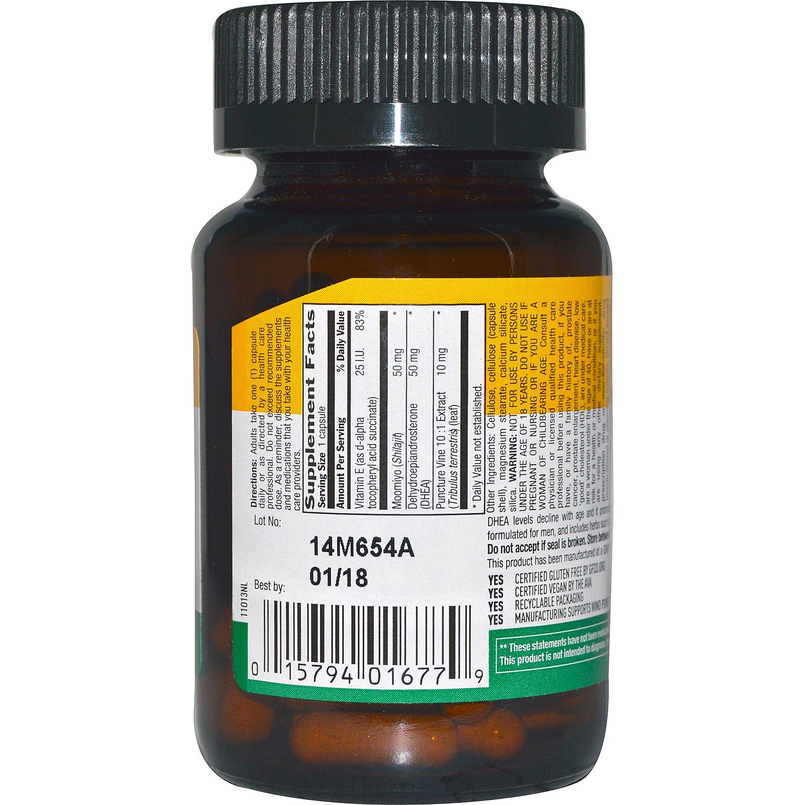 Country Life, DHEA Complex for Men, 60 Vegetarian Capsules
