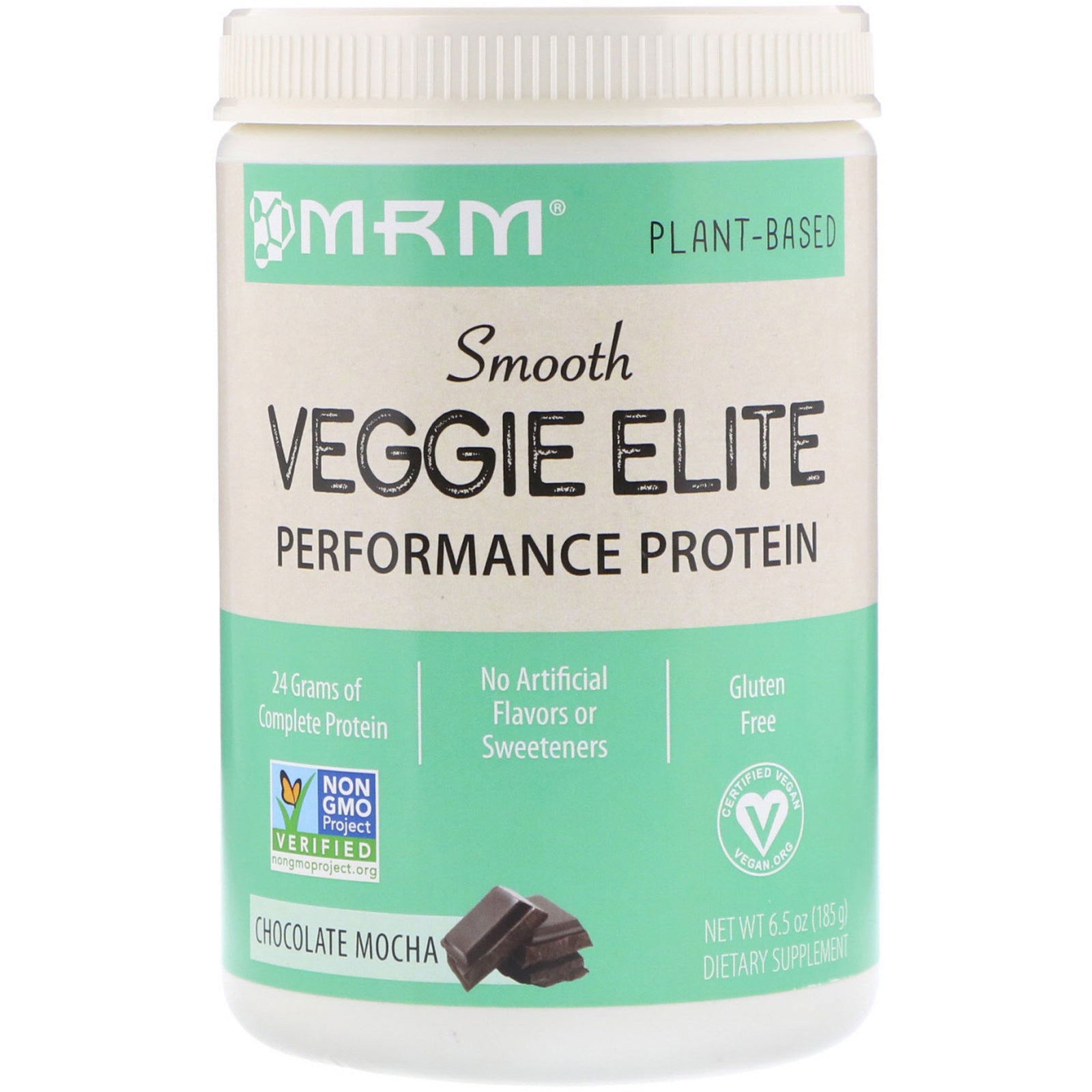 MRM, Smooth Veggie Elite Performance Protein, Chocolate Mocha, 6.5 oz (185 g)