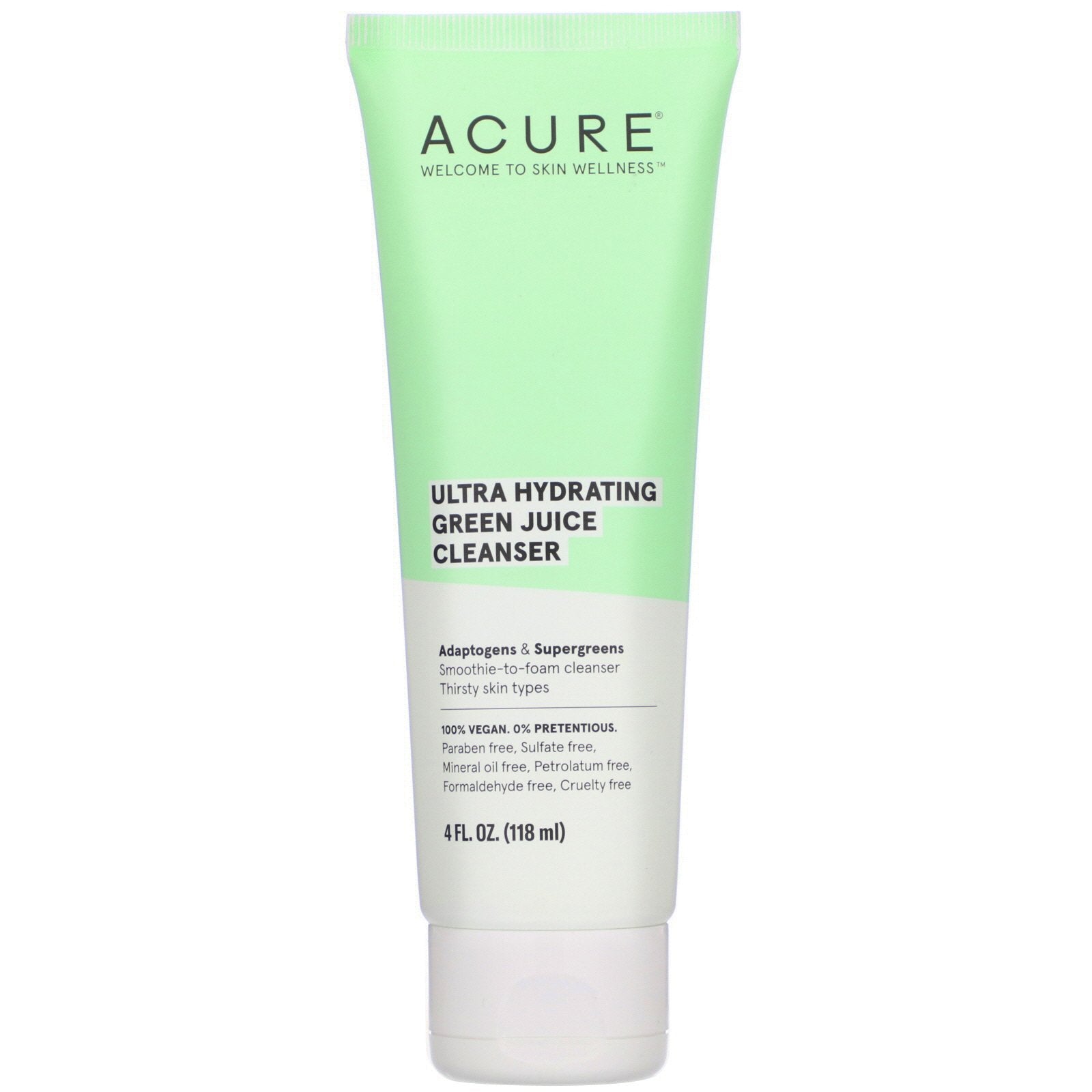 Acure, Ultra Hydrating Green Juice Cleanser, 4 fl oz (118 ml)