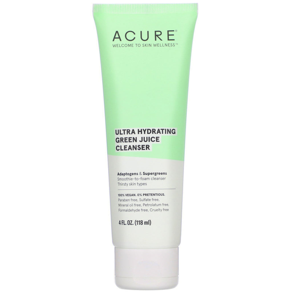 Acure, Ultra Hydrating Green Juice Cleanser, 4 fl oz (118 ml)