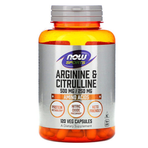 Now Foods, Sports, Arginine & Citrulline, 120 Veg Capsules