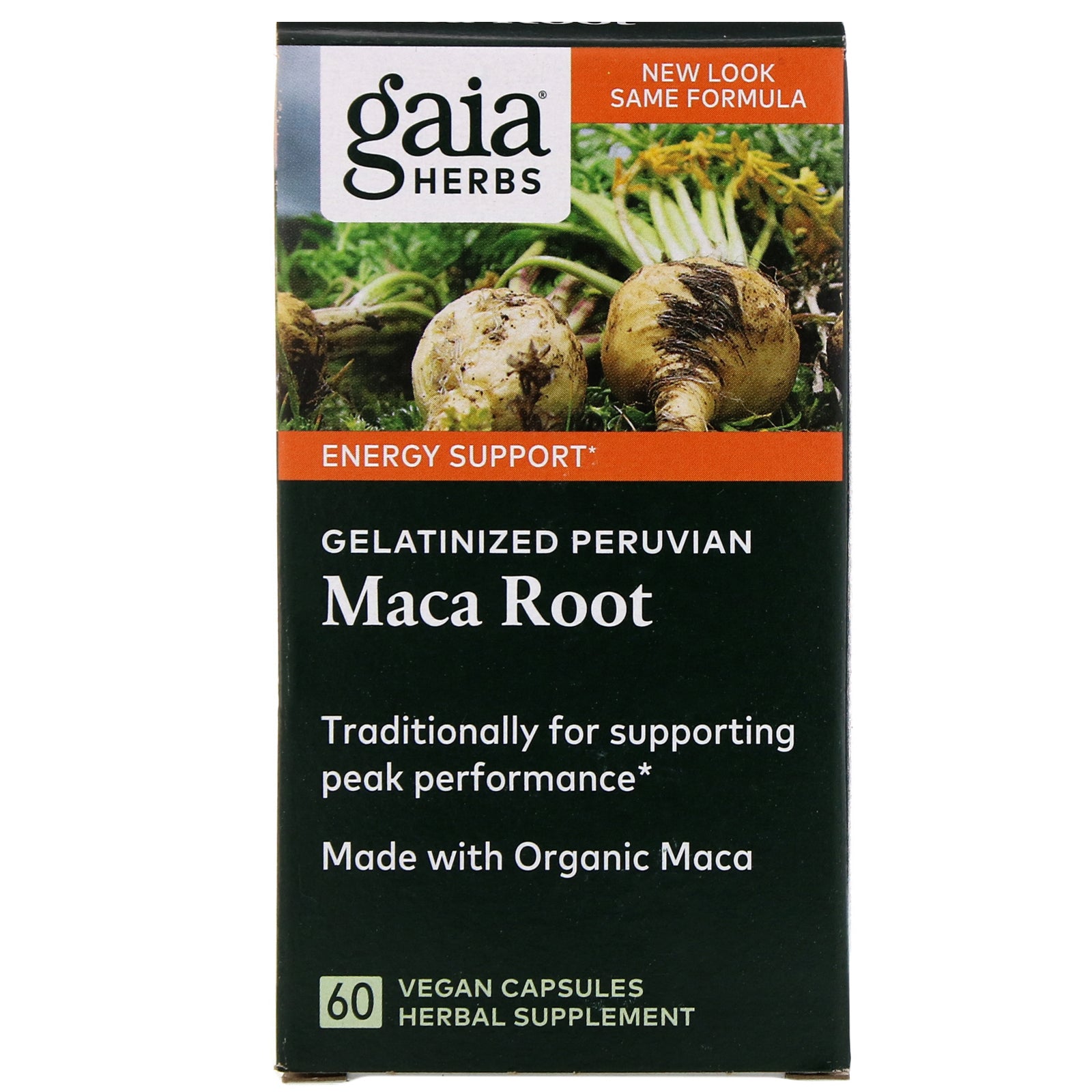 Gaia Herbs, Gelatinized Peruvian Maca Root, 60 Vegan Capsules