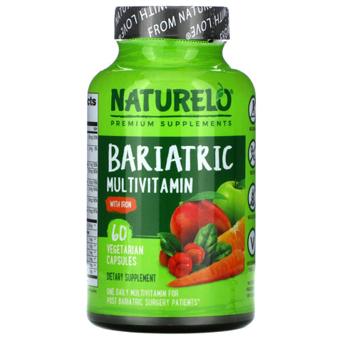 NATURELO, Bariatric Multivitamin with Iron, 60 Vegetarian Capsules