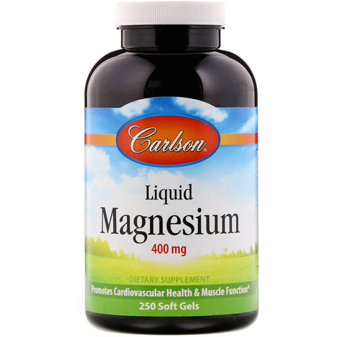 Carlson Labs, Liquid Magnesium, 400 mg, 250 Soft Gels