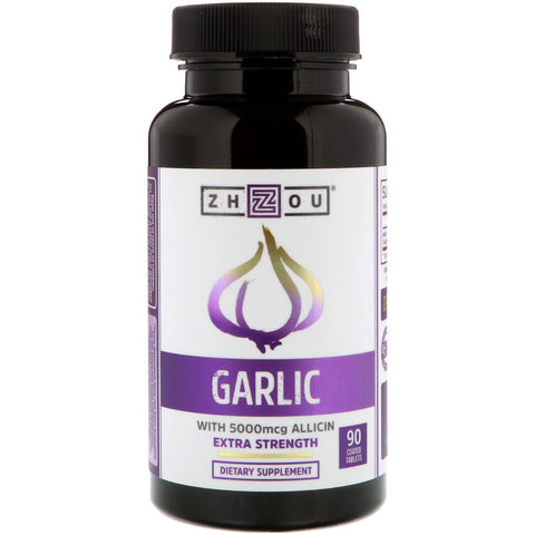 Zhou Nutrition, Garlic Extra Strength, 90 Coated Tablets