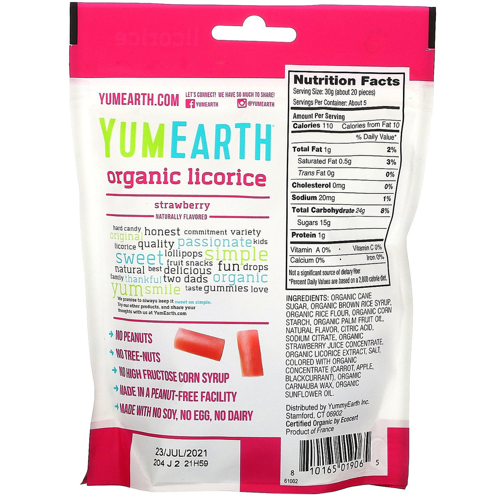 YumEarth,  Licorice, Strawberry, 5 oz (142 g)