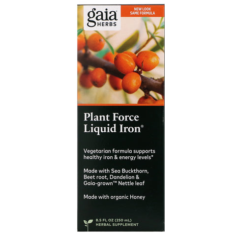 Gaia Herbs, Plant Force Liquid Iron, 8.5 fl oz (250 ml)