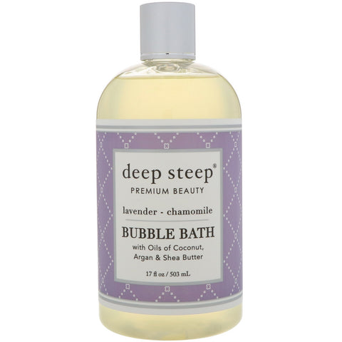 Deep Steep, Bubble Bath, Lavender - Chamomile, 17 fl oz (503 ml)