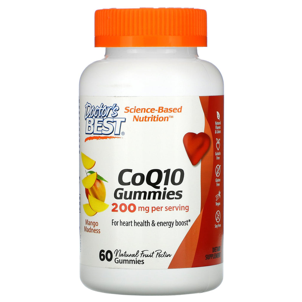 Doctor's Best, CoQ10 Gummies, Mango Madness, 200 mg, 60 Gummies