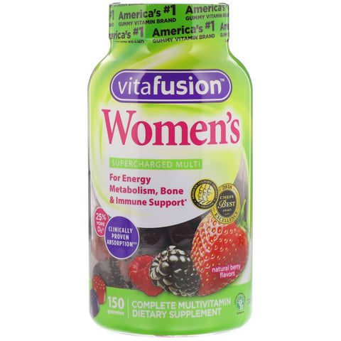 VitaFusion, Women's Gummy Vitamins, Natural Berry Flavors, 150 Gummies