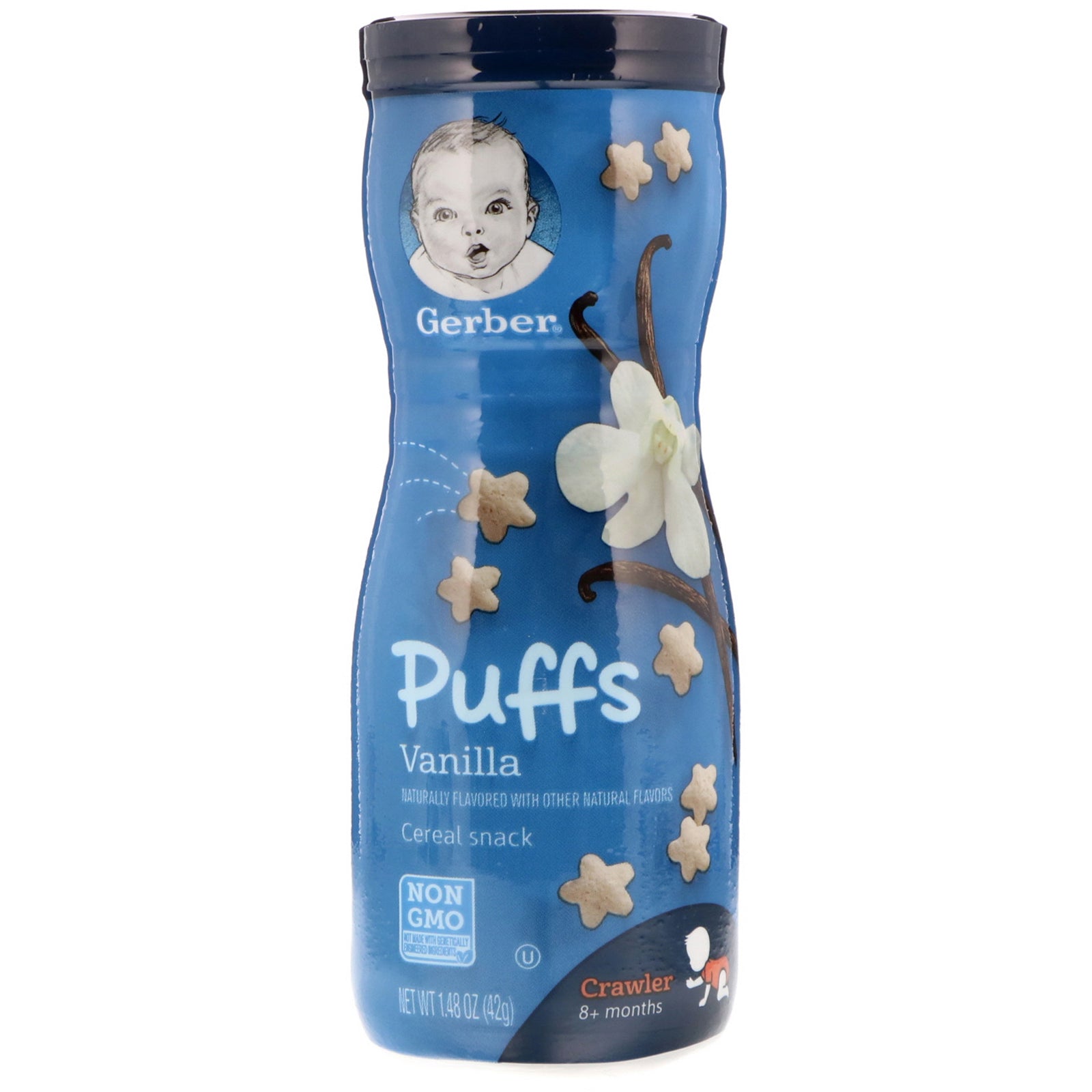 Gerber, Puffs Cereal Snack, 8+ Months, Vanilla, 1.48 oz (42 g)