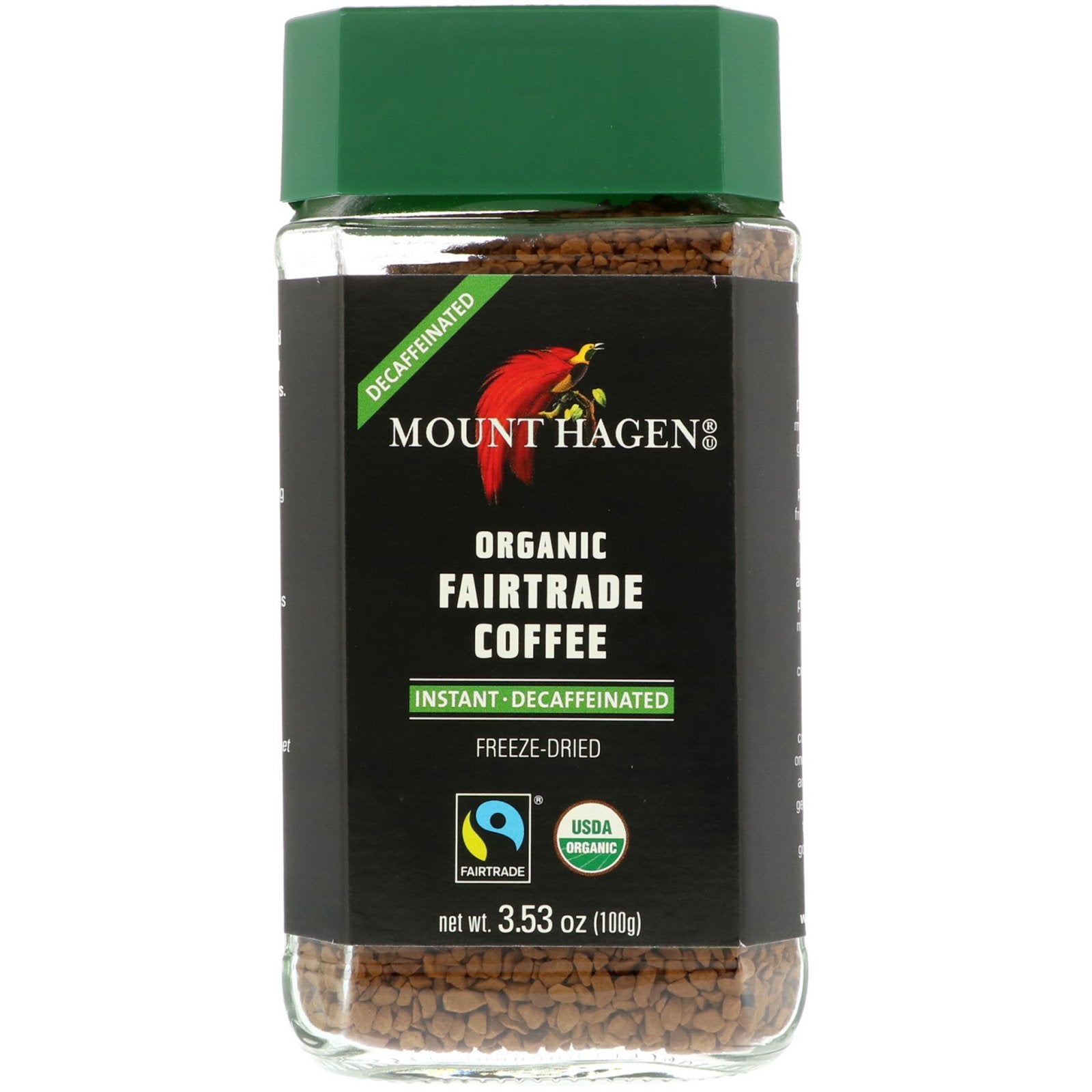 Mount Hagen, Organic Fairtrade Coffee, Instant, Decaffeinated, 3.53 oz (100 g)