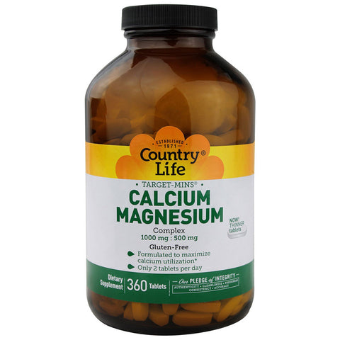 Country Life, Target-Mins Calcium-Magnesium Complex, 360 Tablets