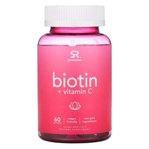 Sports Research, Biotin + Vitamin C, Natural Berry,  60 Gummies