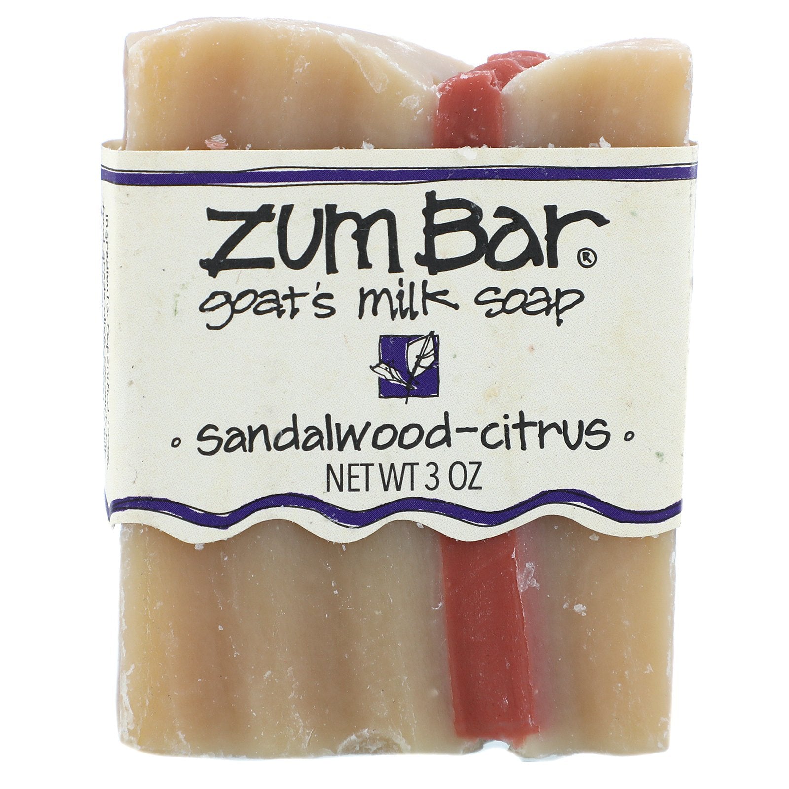 Indigo Wild, Zum Bar, Goat's Milk Soap, Sandalwood-Citrus, 3 oz Bar