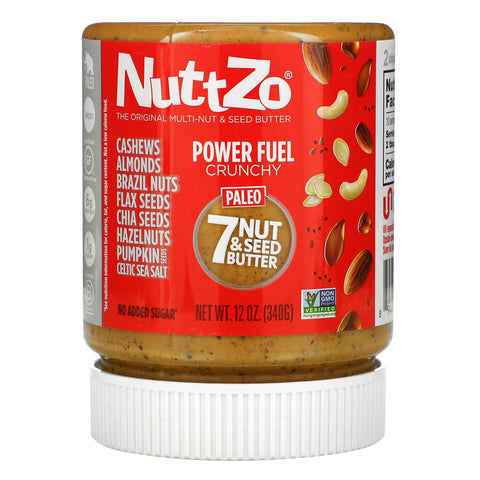 Nuttzo, Paleo Power Fuel, 7 Nut & Seed Butter, Crunchy, 12 oz (340 g)