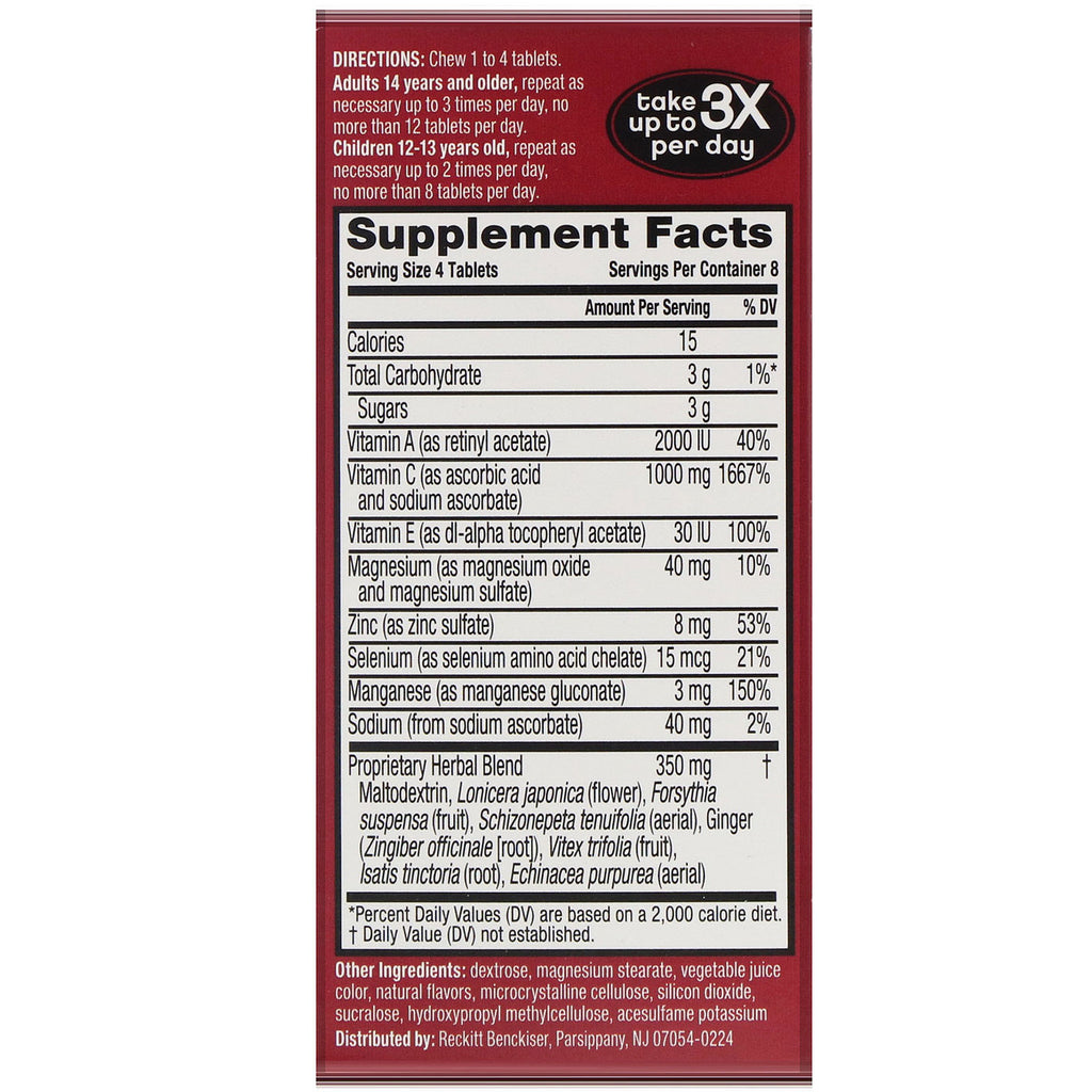 AirBorne, Original Immune Support Supplement, Berry, 32 Chewable Tablets