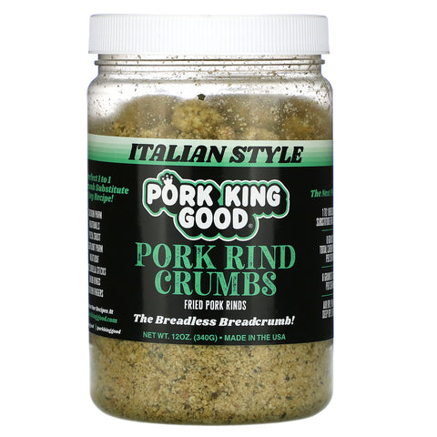 Pork King Good, Pork Rind Crumbs, Italian Style, 12 oz (340 g)