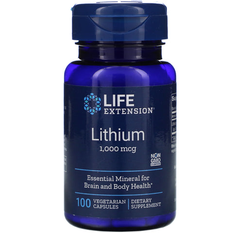 Life Extension, Lithium, 1,000 mcg, 100 Vegetarian Capsules