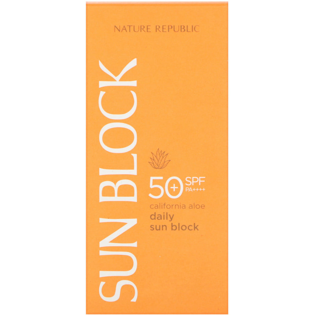 Nature Republic, Daily Sun Block, California Aloe, SPF 50+ PA++++, 1.92 fl oz (57 ml)