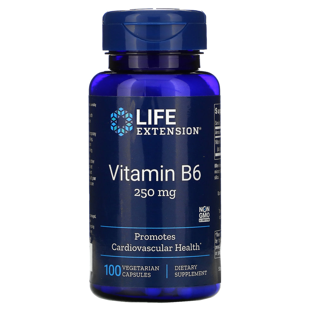 Life Extension, Vitamin B6, 250 mg, 100 Vegetarian Capsules