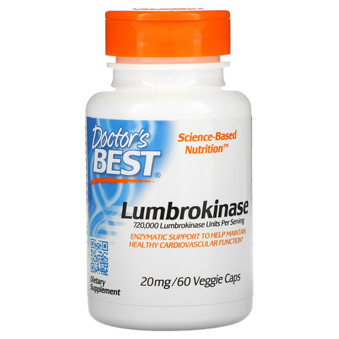 Doctor's Best, Lumbrokinase, 20 mg, 60 Veggie Caps