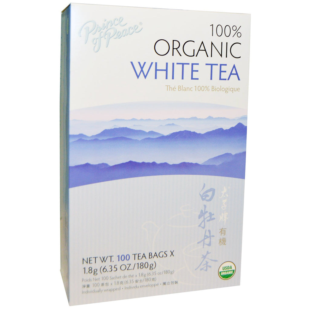 Prince of Peace, 100% Organic White Tea, 100 Sachets, 1.8 g Each