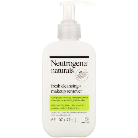 Neutrogena, Neutrogena, Naturals, Fresh Cleansing + Makeup Remover, 6 fl oz (177 ml)