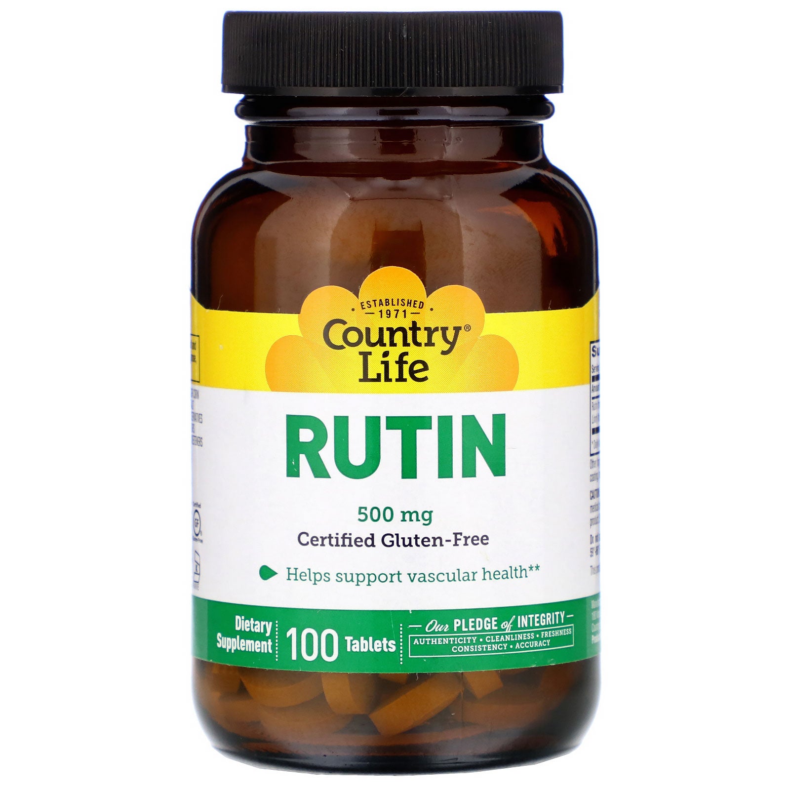 Country Life, Rutin, 500 mg, 100 Tablets