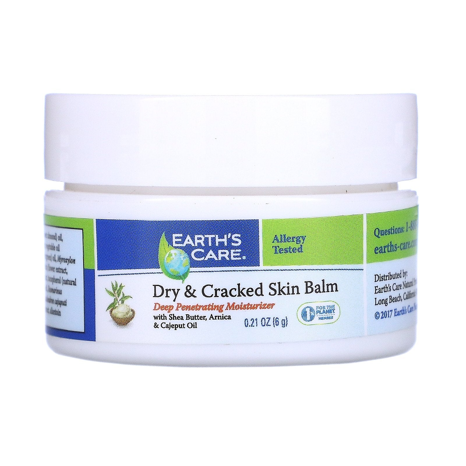 Earth's Care, Dry & Cracked Skin Balm, 0.21 oz (6 g)