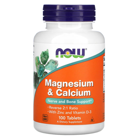 Now Foods, Magnesium & Calcium, 100 Tablets