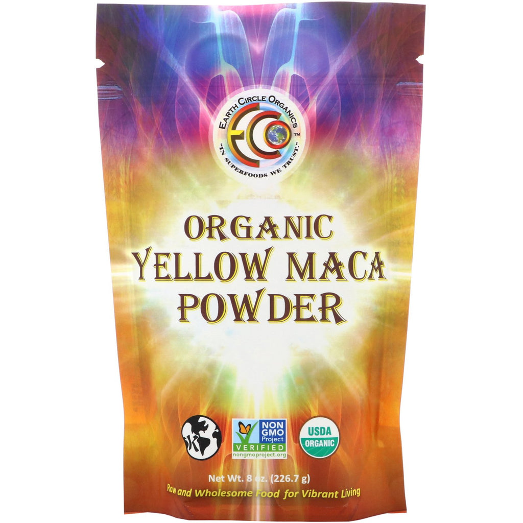 Earth Circle Organics, Organic Yellow Maca Powder, 8 oz (226.7 g)