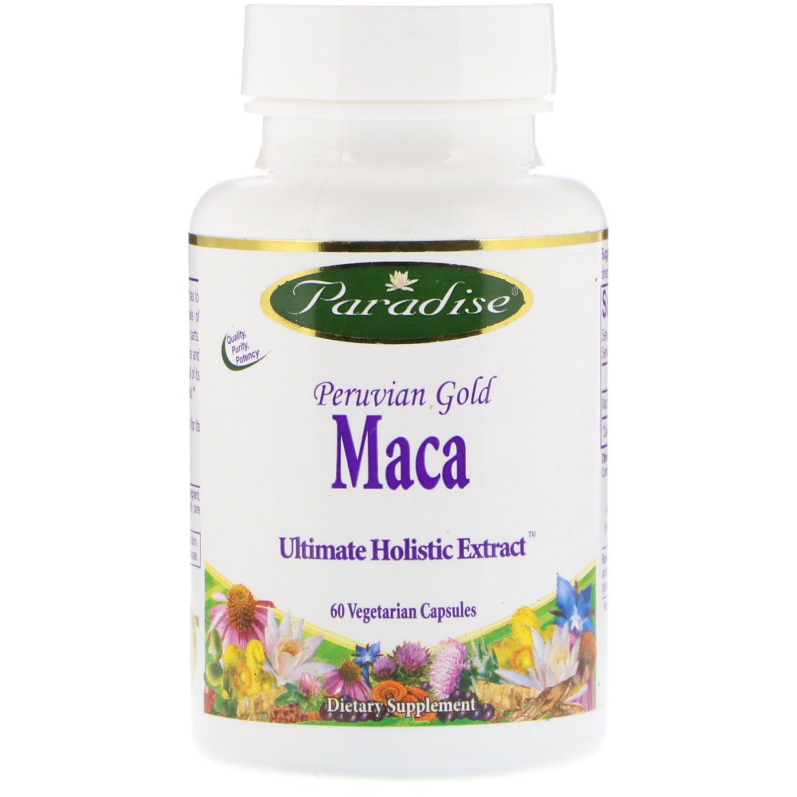 Paradise Herbs, Peruvian Gold Maca, 60 Vegetarian Capsule