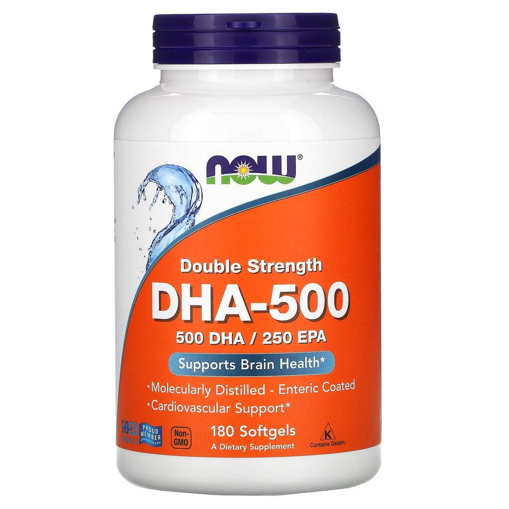 Now Foods, DHA-500, Double Strength, 180 Softgels