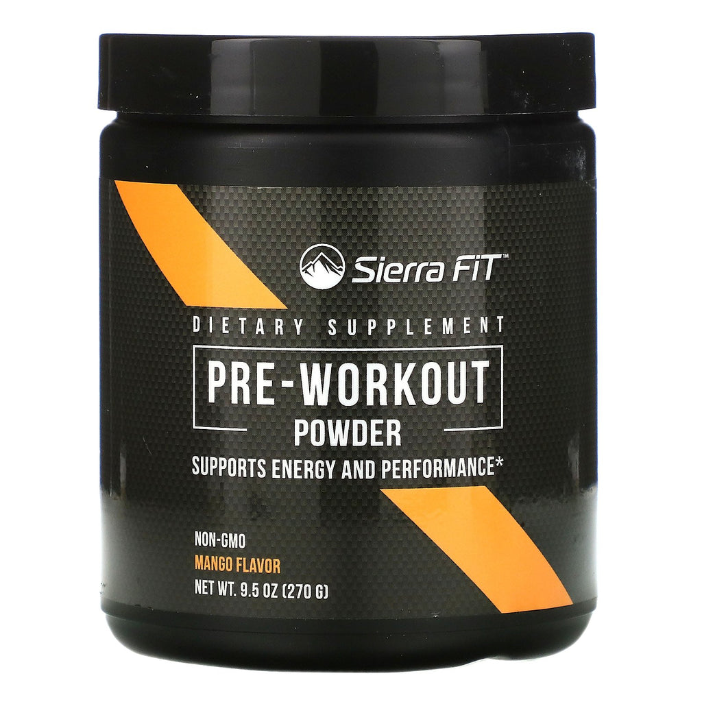 Sierra Fit, Pre-Workout Powder, Mango, 9.5 oz (270 g)