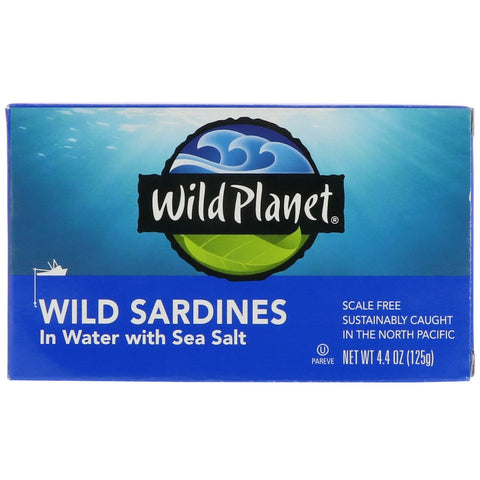 Wild Planet, Wild Sardines In Water with Sea Salt, 4.4 oz (125 g)